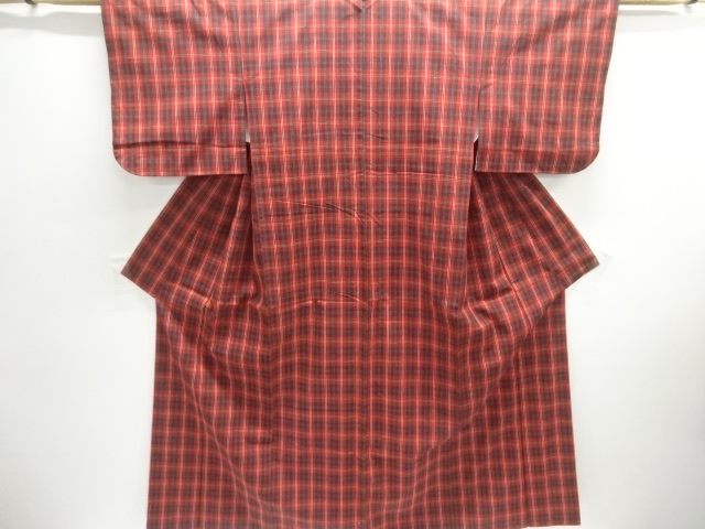 JAPANESE KIMONO / TSUMUGI / WOVEN GRID